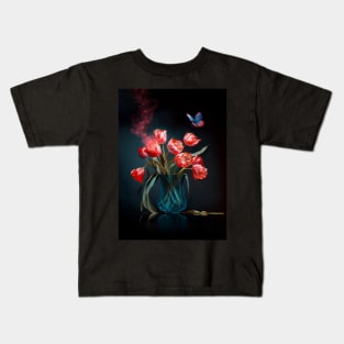 Beautiful flowers in a vase Kids T-Shirt